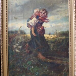 «Дети, бегущие от грозы» — Г. Юрьев, 1903 год, копия картины К. Маковского