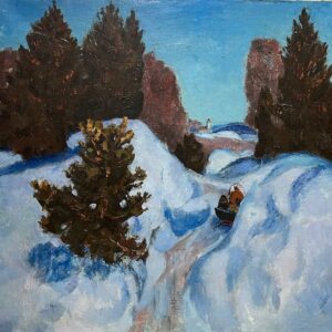 Зима — зимний пейзаж Бориса Аракчеева, 1981